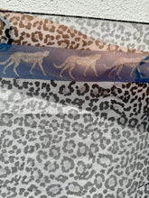 Load image into Gallery viewer, VTG Leopard Print Sheer Scarf Printed Scarf with Leopards Festival Scarf
