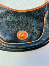 Load image into Gallery viewer, Vintage Dooney & Bourke Purse, Black/Tan Leather Handbag