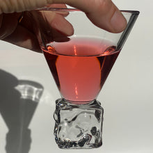Load image into Gallery viewer, Vintage 80s DiSaronno Ice Cube Base Martini Glasses, Set of 2