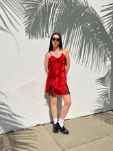 Load image into Gallery viewer, VTG 90s Gold Label Victorias Secret Satin Slip Red Slip