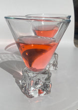 Load image into Gallery viewer, Vintage 80s DiSaronno Ice Cube Base Martini Glasses, Set of 2