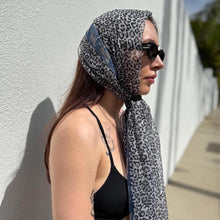 Load image into Gallery viewer, VTG Leopard Print Sheer Scarf Printed Scarf with Leopards Festival Scarf