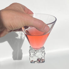 Load image into Gallery viewer, Vintage 80s DiSaronno Ice Cube Base Martini Glasses, Set of 2