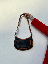 Load image into Gallery viewer, Vintage Dooney & Bourke Purse, Black/Tan Leather Handbag