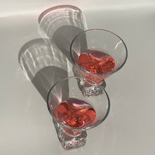 Load image into Gallery viewer, Vintage 80s DiSaronno Ice Cube Base Martini Glasses, Set of 2