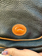 Load image into Gallery viewer, Vintage Dooney & Bourke Purse, Black/Tan Leather Handbag