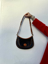 Load image into Gallery viewer, Vintage Dooney & Bourke Purse, Black/Tan Leather Handbag