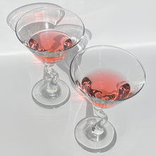 Load image into Gallery viewer, 80s Zig Zag Martini Glasses Set of 2