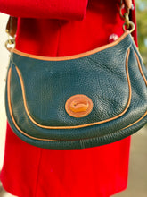 Load image into Gallery viewer, Vintage Dooney & Bourke Purse, Black/Tan Leather Handbag