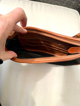 Load image into Gallery viewer, Vintage Dooney & Bourke Purse, Black/Tan Leather Handbag