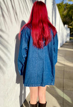 Load image into Gallery viewer, VTG 80s Oversized Denim Blazer Lace & Roses Lacy After Noon
