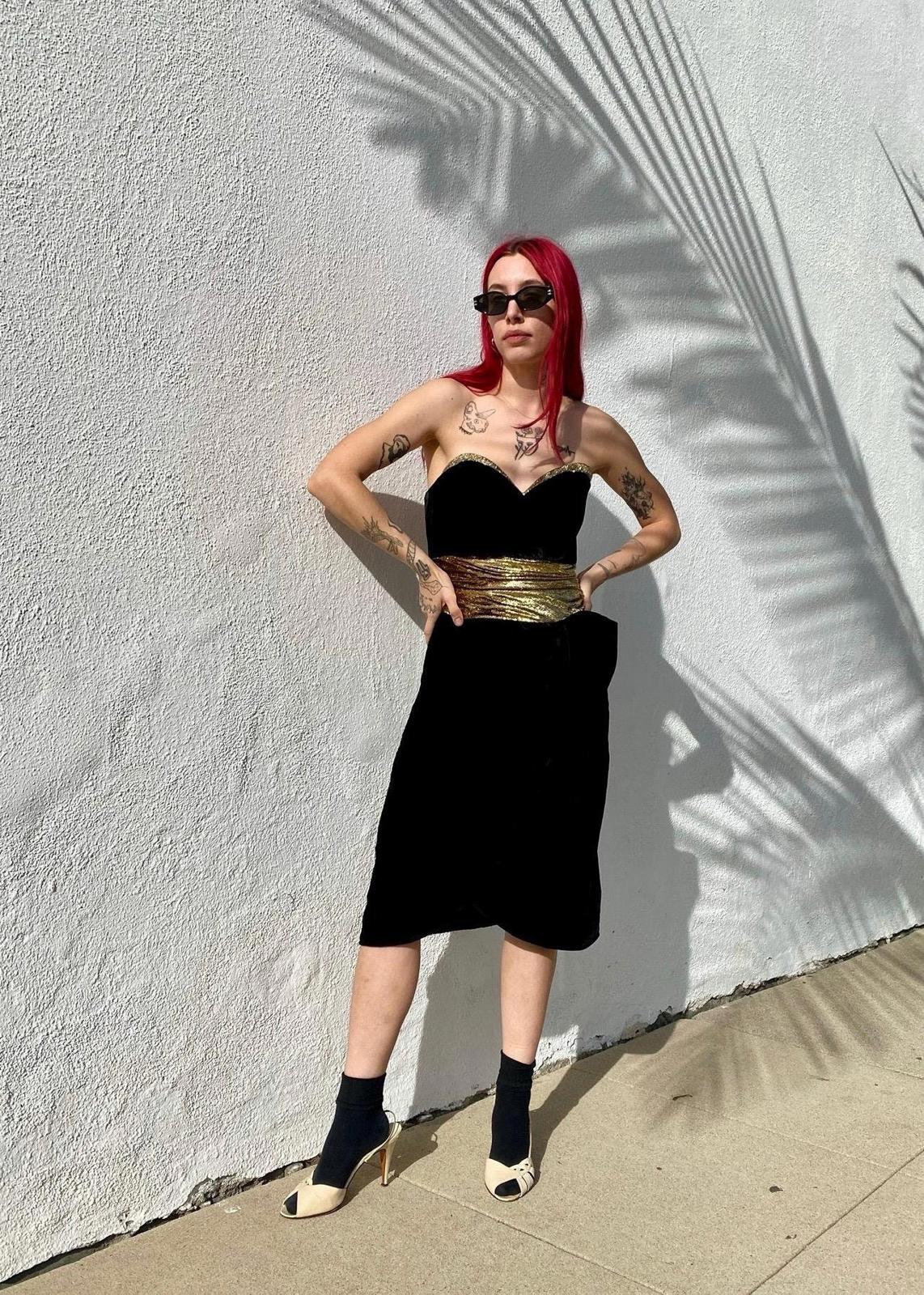 VTG 90s Black Velvet Party Dress – The Surplus Vintage