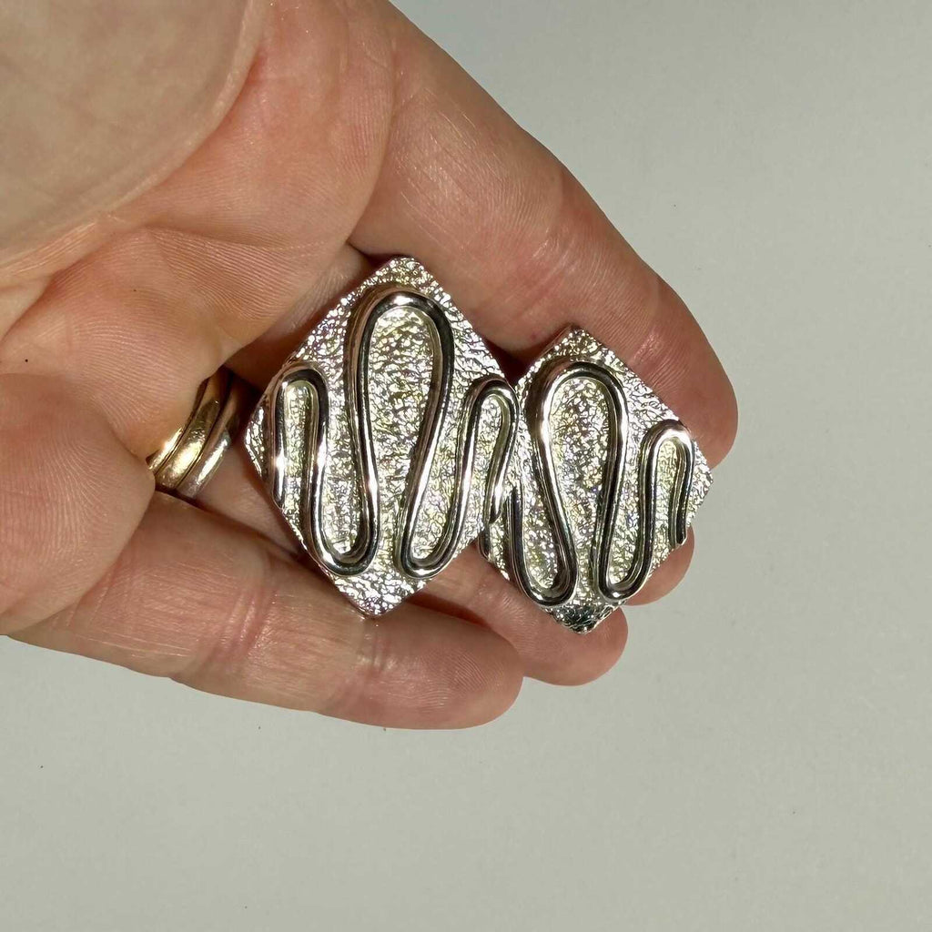 Vintage Silver Tone Sarah Coventry MCM Earrings
