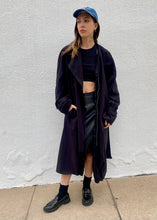 Load image into Gallery viewer, Vintage 90s Black Mens Trench Coat, Oversized Long Trench
