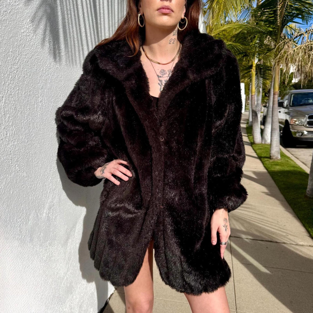 Vintage Jordache Faux Fur Coat