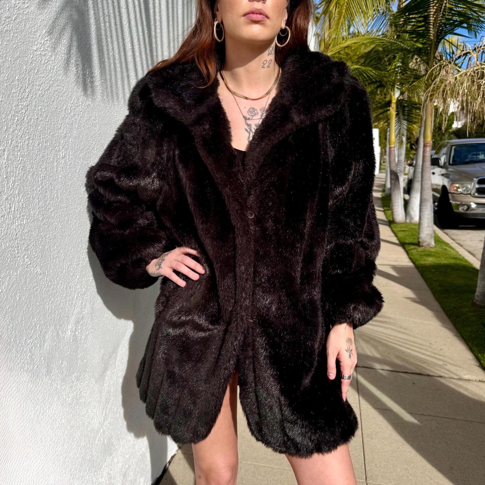 Vintage Jordache Faux Fur Coat