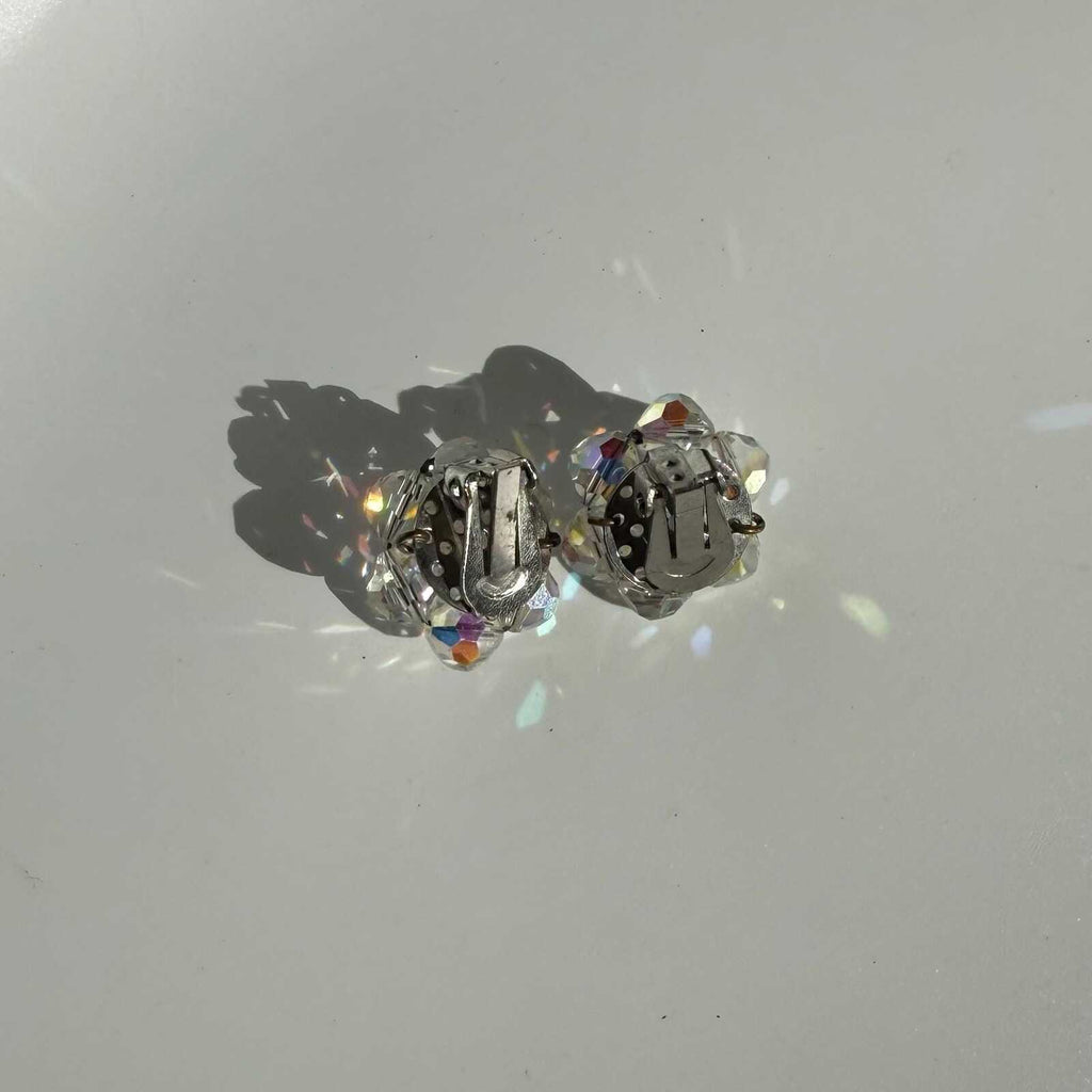 Vintage Chunky Sparkly Crystal Earrings