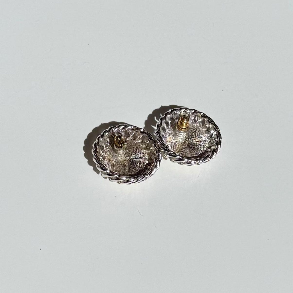 Vintage 80s Mixed Metal Earrings