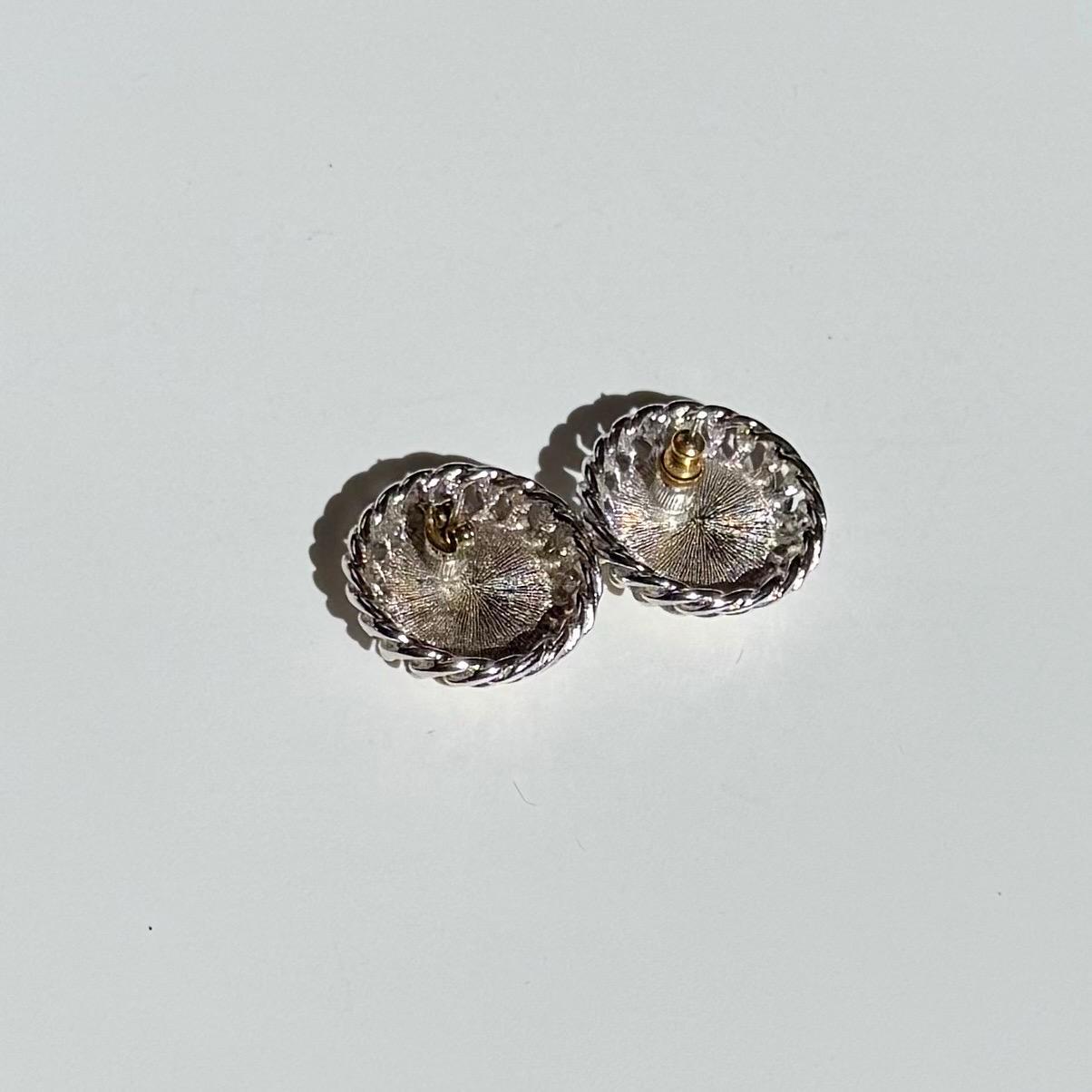 Vintage 80s Mixed Metal Earrings