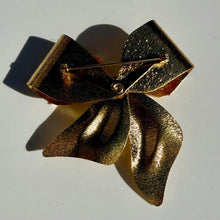 Load image into Gallery viewer, Vintage Gold Bow Brooch | Statement Pin | Collectible Large Bow
