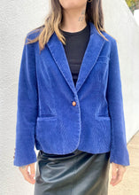 Load image into Gallery viewer, Vintage Corduroy Blazer in Blue, Shrunken Vintage Blazer
