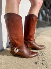 Load image into Gallery viewer, Vintage 80s Via Spiga Knee High Brown Leather Boots
