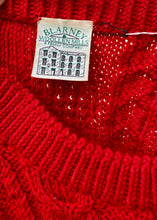 Load image into Gallery viewer, Vintage Irish Fishermans Sweater in Red
