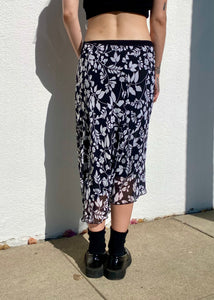 Vintage 90s/Y2K Floral Print Midi Skirt