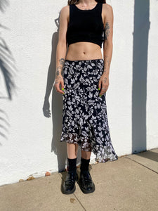 Vintage 90s/Y2K Floral Print Midi Skirt