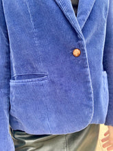 Load image into Gallery viewer, Vintage Corduroy Blazer in Blue, Shrunken Vintage Blazer
