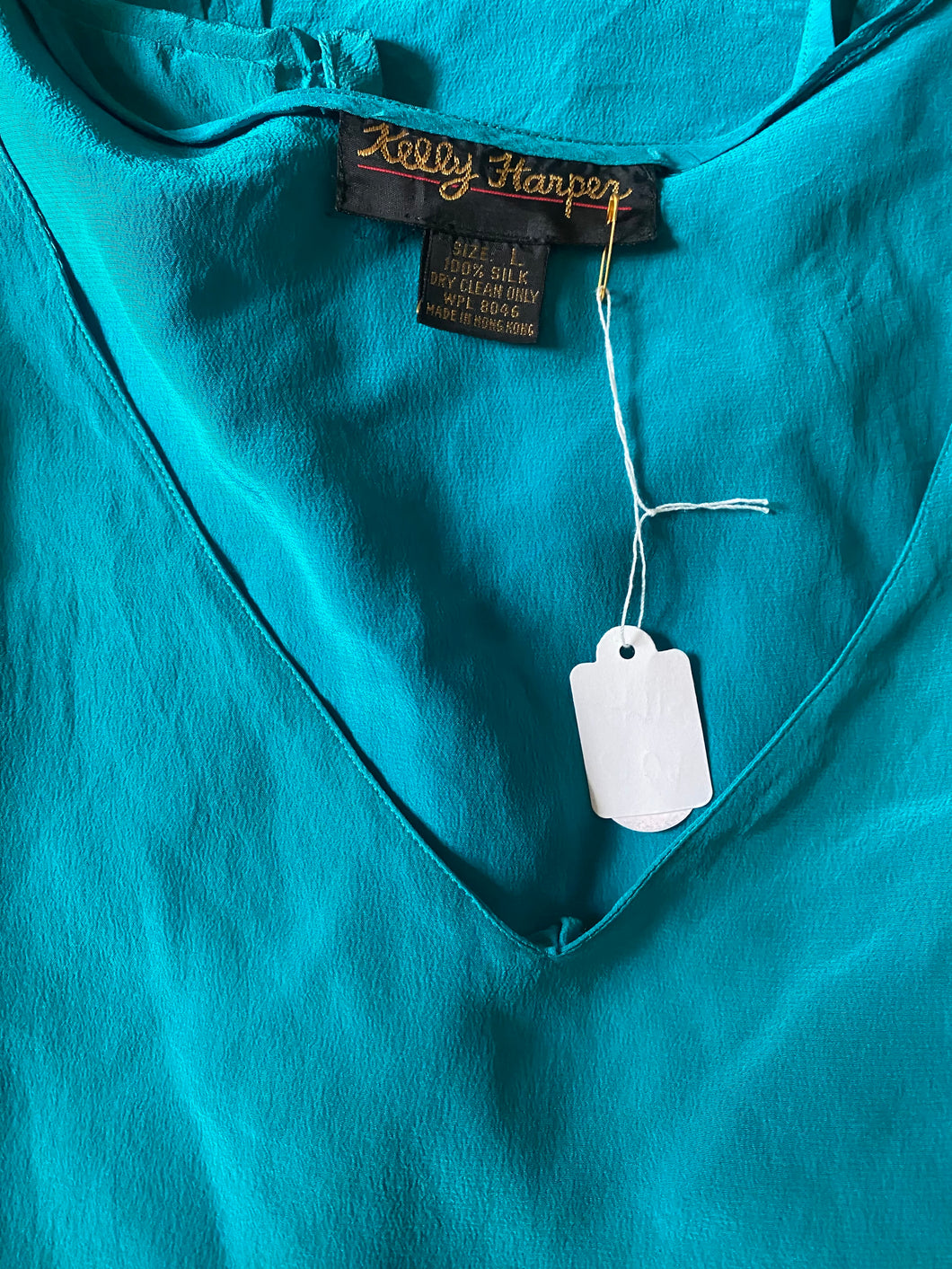 Teal Silk Top