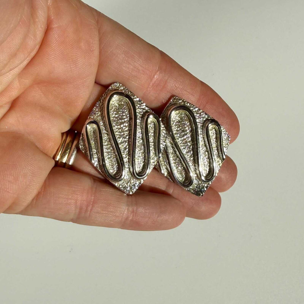 Vintage Silver Tone Sarah Coventry MCM Earrings