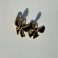 Vintage Gold Tone Avon Bow Earrings
