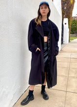 Load image into Gallery viewer, Vintage 90s Black Mens Trench Coat, Oversized Long Trench
