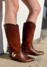 Load image into Gallery viewer, Vintage 80s Via Spiga Knee High Brown Leather Boots
