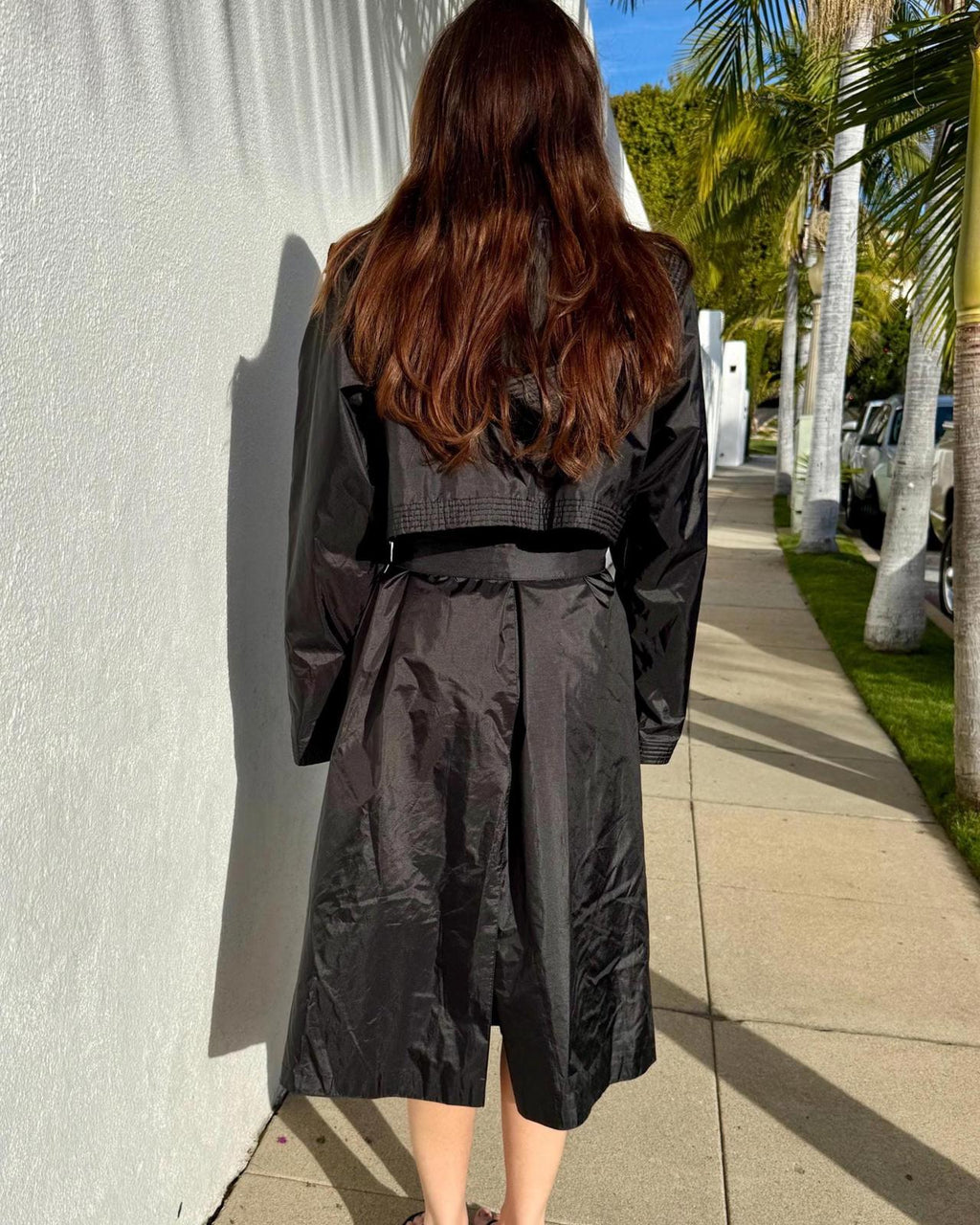 Vintage 90s Black Nylon Trench Coat | Worthington Essentials | Removable Lining