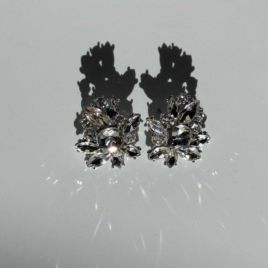 Vintage Chunky Sparkly Crystal Earrings