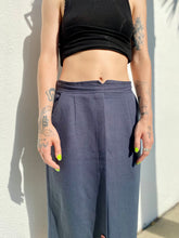 Load image into Gallery viewer, Vintage 70s/80s Navy Blue Midi Skirt
