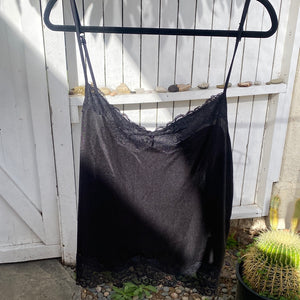 Blk satin top
