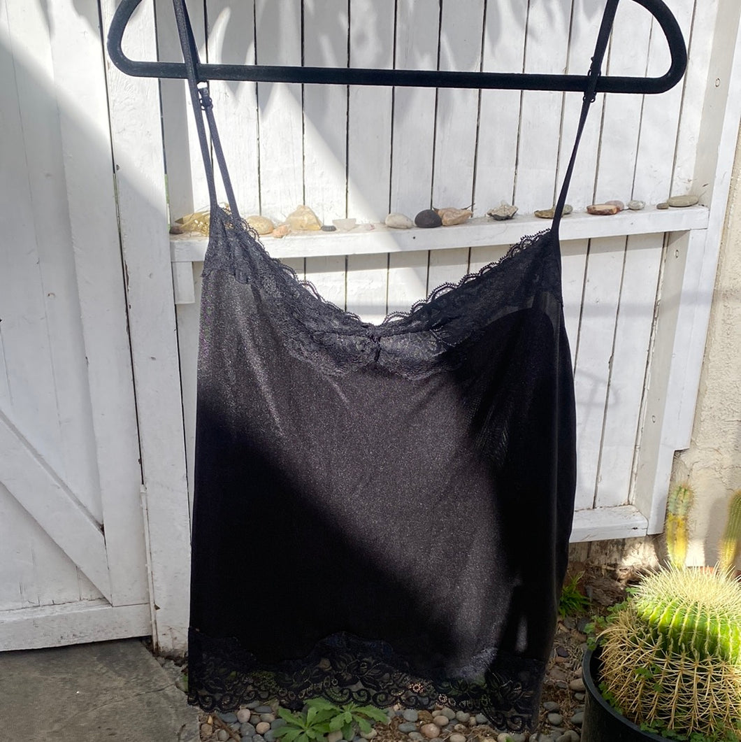 Blk satin top