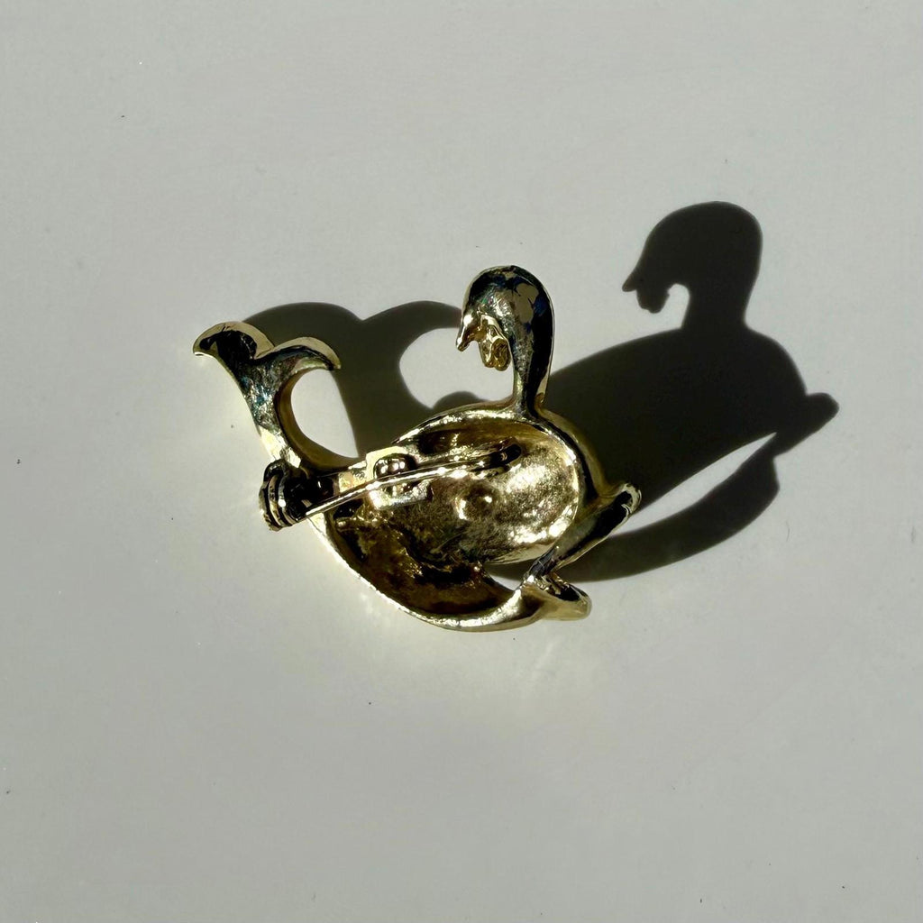 Gold Whale Brooch | Vintage Nautical Pin | Gift for Ocean Lover