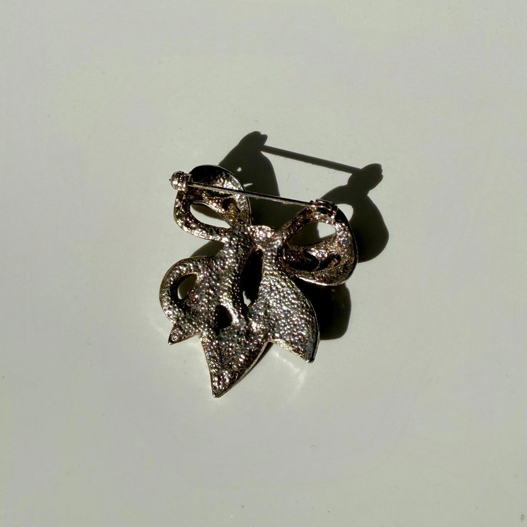 Vintage Silver Bow Brooch | Statement Pin | Collectible Large Bow