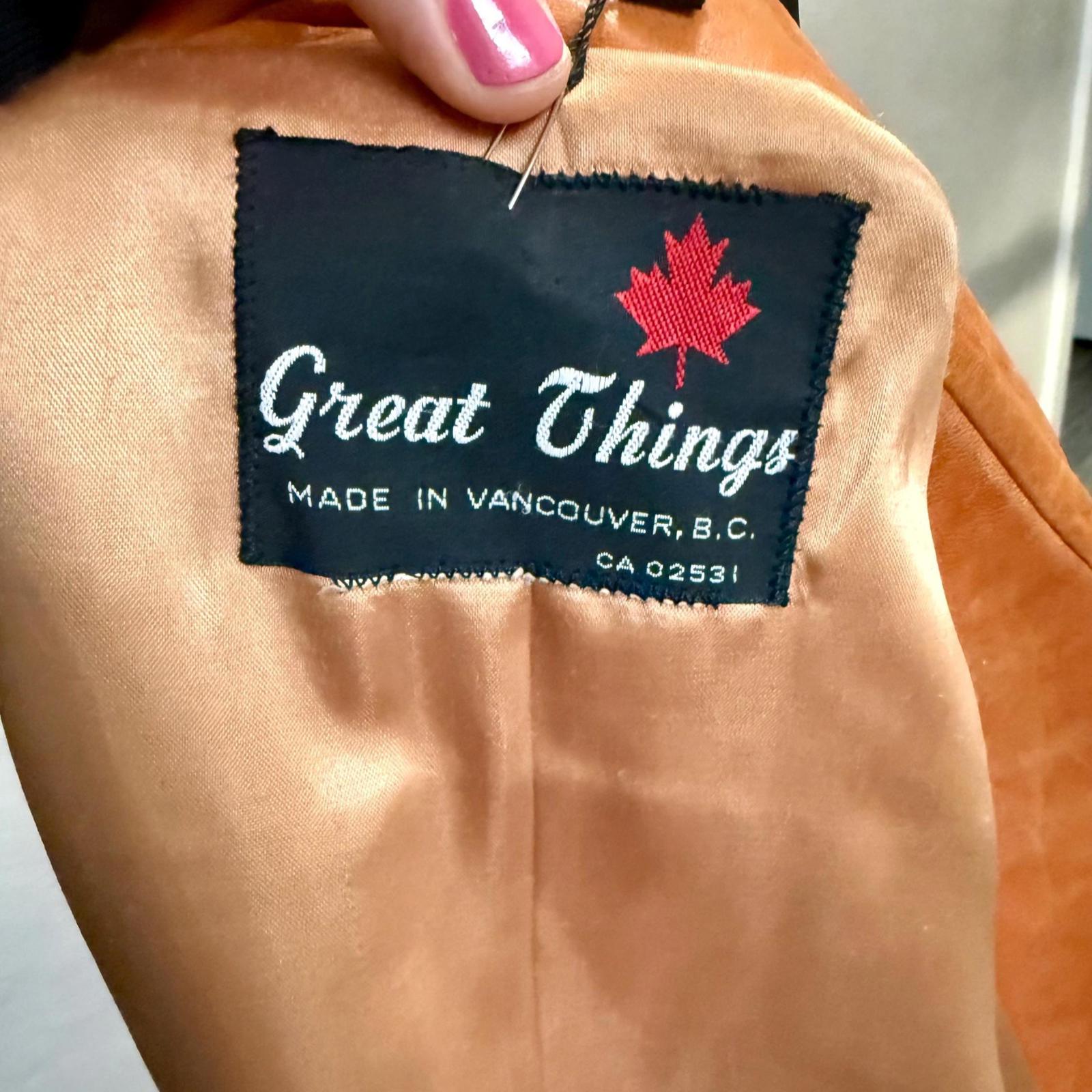 Vintage 70s Brown Leather Jacket | Belted Fitted Coat | Size XS