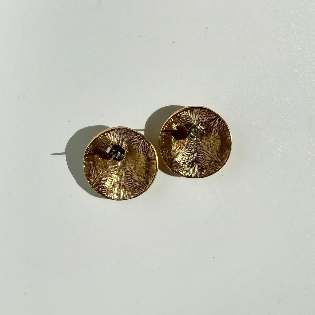 Vintage Mid-Century Golden Nugget Earrings