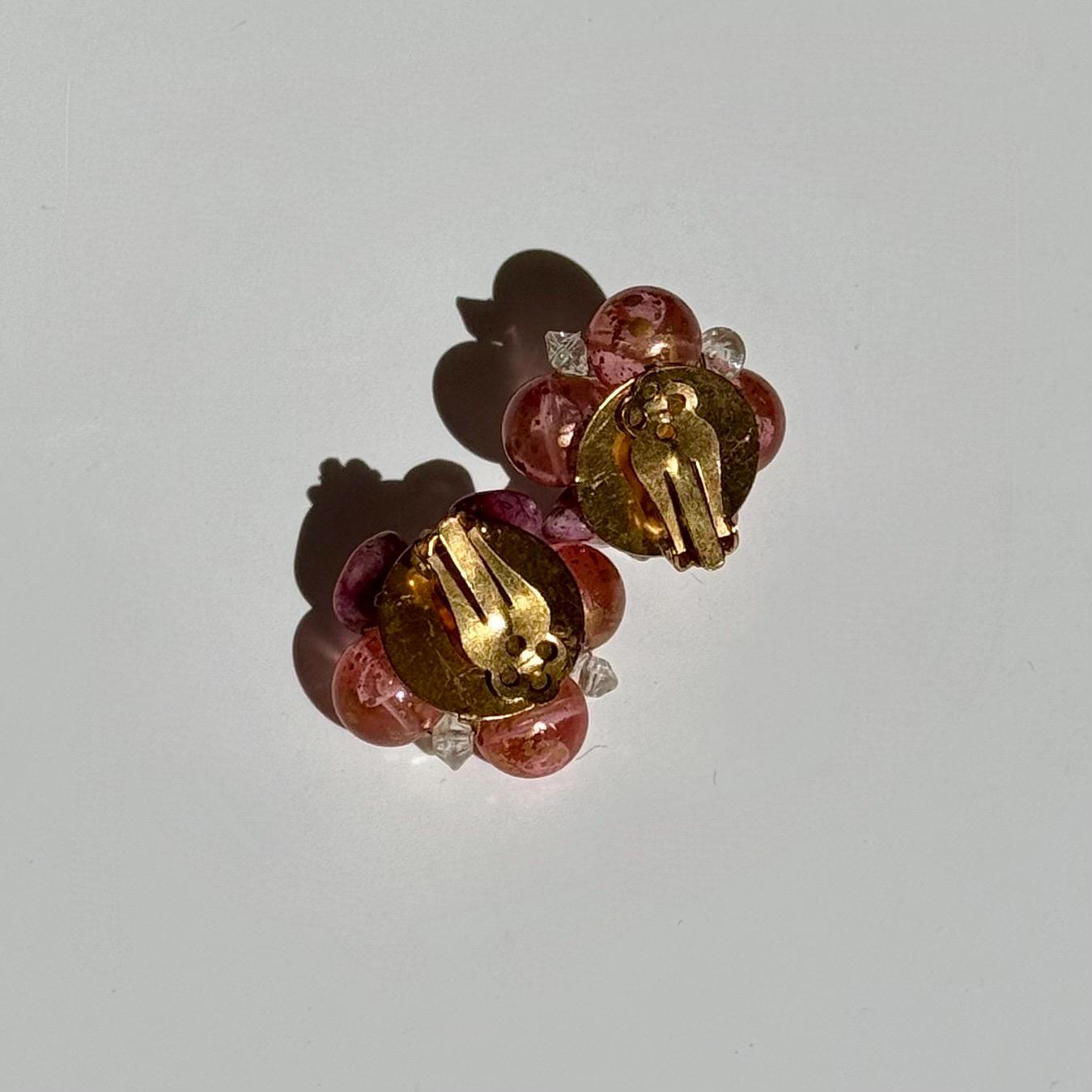 Vintage Mid-Century Chunky Earrings