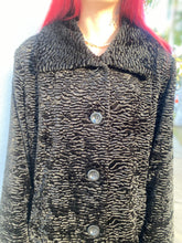 Load image into Gallery viewer, Vintage Black Teddy Bear Faux Fur Coat
