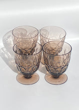 Load image into Gallery viewer, Set of 4 vintage smoke colored drinking glasses
