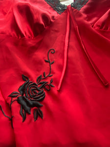 Red PJ set with robe