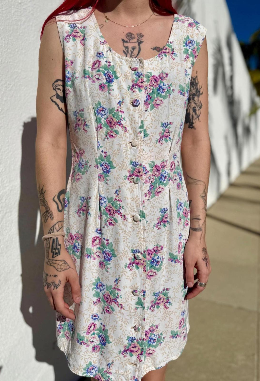 VTG Floral Print Dress