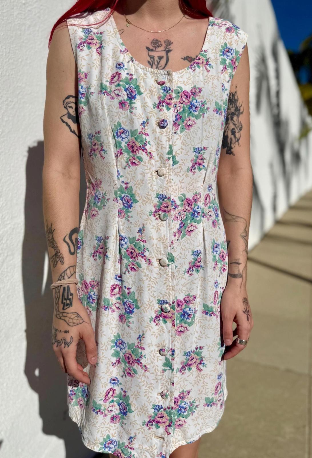 VTG Floral Print Dress